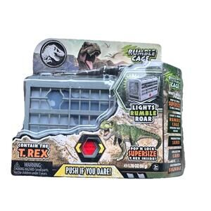 Jurassic World Captivz Epic Battles T-Rex Rumble Cage Lights and Sounds NEW!